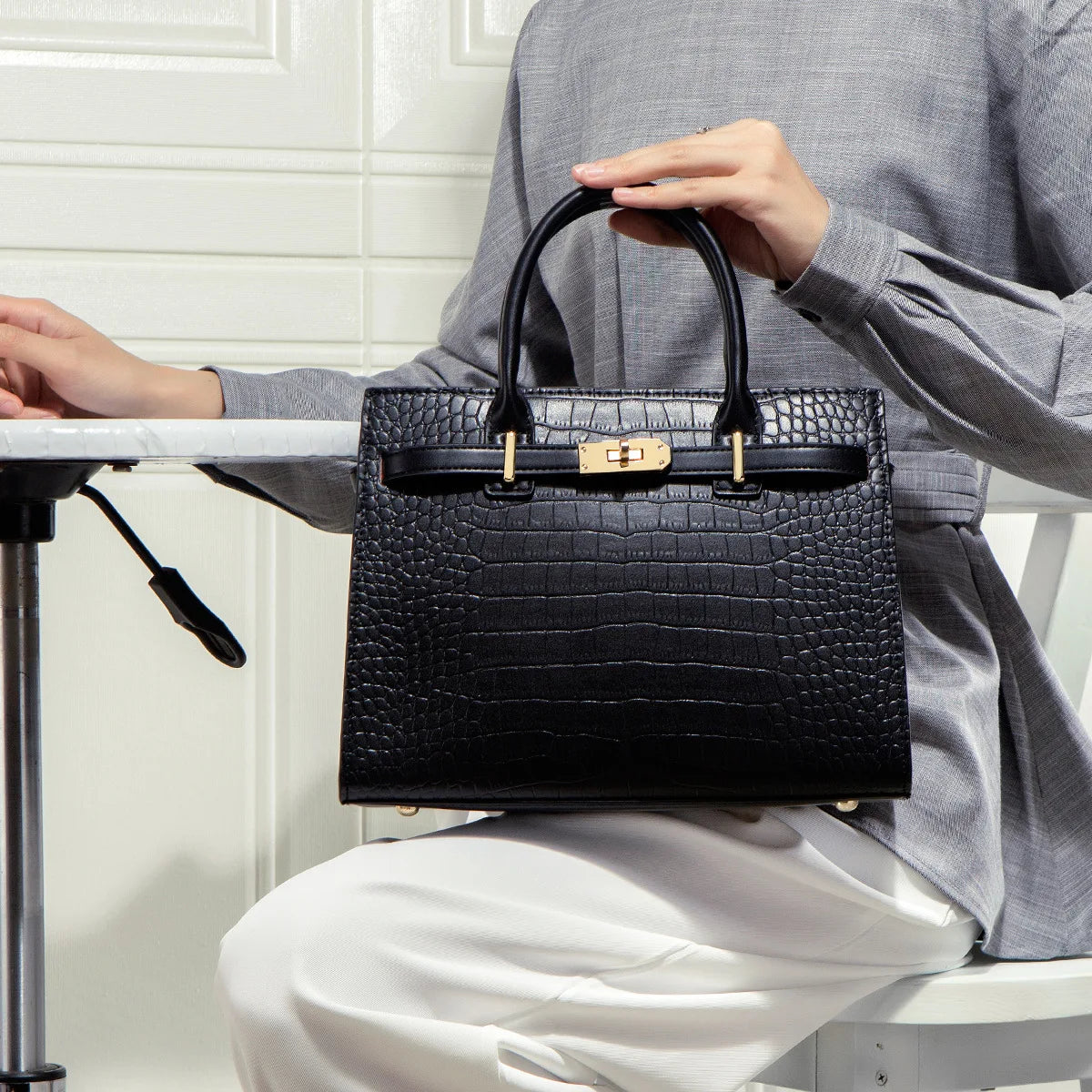 The Allure Croco Bag