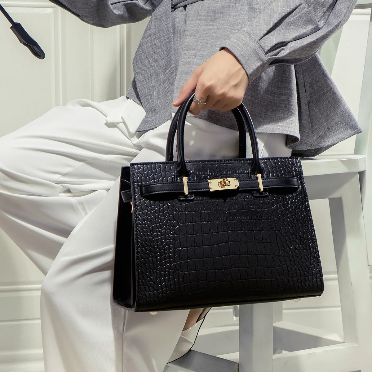 The Allure Croco Bag